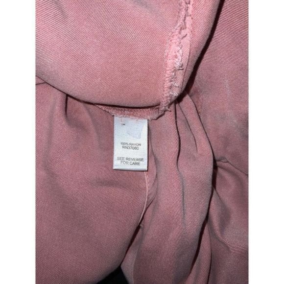 Women's Sz Medium Cato C Est 1946 Blouse Pink Rayon 3/4 Sleeves Rear Buttons Top - Picture 6 of 6